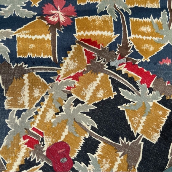 Vintage Reyn Spooner Grass Shacks Hawaiian 3 Fabric Swatch Sample Craft Sewing - Picture 2 of 8